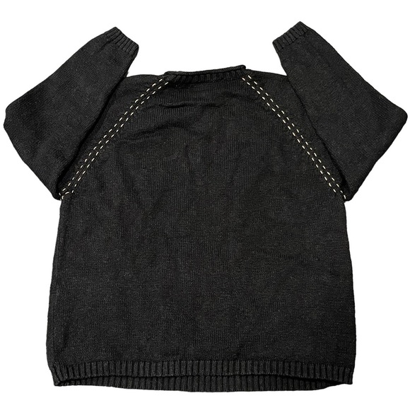 Vintage David Brooks Black Pumpkin Appliqué Crewneck Sweater - Picture 3 of 6